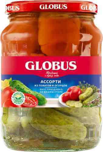 Ассорти овощное Globus из томатов и огурцов маринованные 720мл арт. 990539