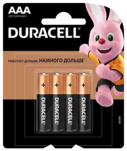 Батарейки Duracell К4 ААА 4шт арт. 519776