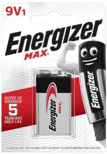 Батарейки Energizer Max 9V 6LR61 арт. 312056