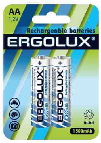 Батарейки Ergolux Ni-MH Rechargeable АА 2шт арт. 1062770