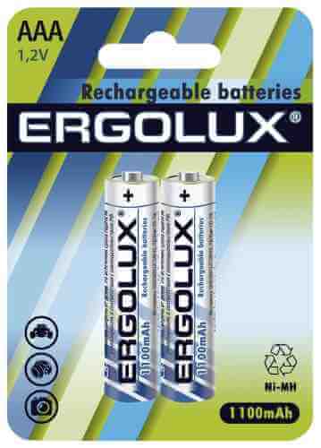 Батарейки Ergolux Ni-MH Rechargeable ААА 2шт арт. 1062766