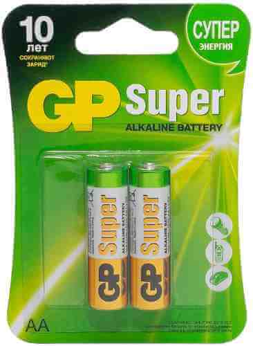 Батарейки GP Super 15А LR6 АА 1.5В 2шт арт. 318566