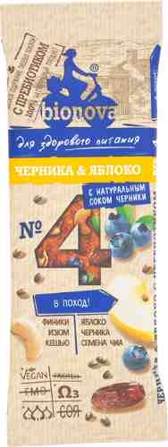 Батончик фруктово-ореховый Bionova Черника и яблоко 35г арт. 720978