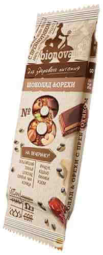 Батончик фруктово-ореховый Bionova с шоколадом и орехами 35г арт. 1076334