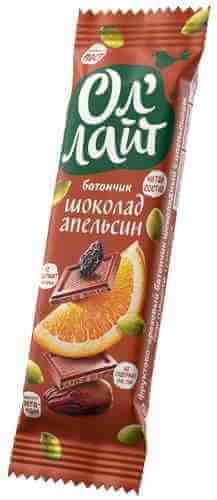 Батончик фруктово-ореховый Ол Лайт шоколад с апельсином 30г арт. 1056935