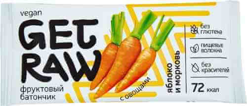 Батончик Get Raw Яблоко и Морковь 30г арт. 951581