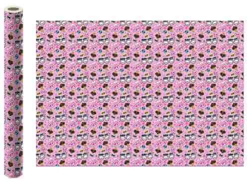 Бумага упаковочная LOL Surprise розовая с кошками 70*100см 2шт арт. 1063370