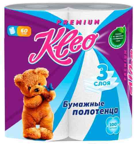 Бумажные полотенца Kleo Premium 2 рулона 3 слоя арт. 1131708
