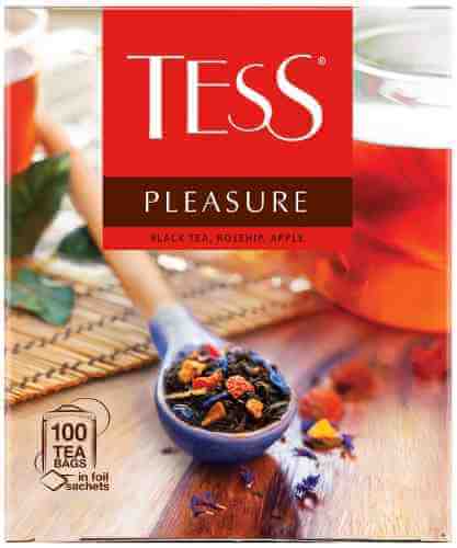 Чай черный Tess Pleasure с шиповником и яблоком 100 пак арт. 307422
