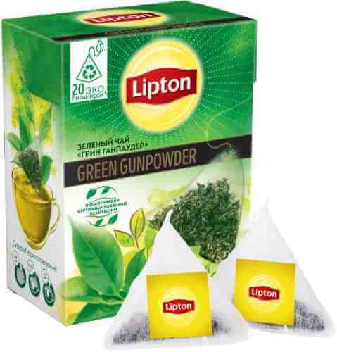 Чай зеленый Lipton Green Gunpowder 20*1.8г арт. 312600