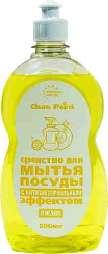 Чистящее средство Clean point для посуды с антибактериальным эффектом лимон 500мл арт. 1030174
