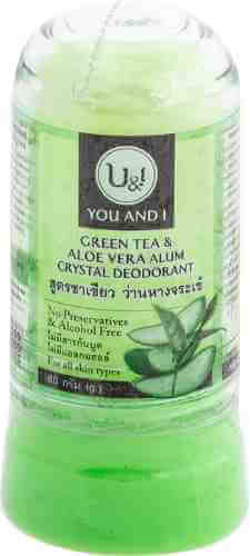 Дезодорант U&I кристаллический с зеленым чаем и алое вера 80г арт. 988366