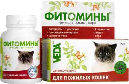 Фитомины для кошек Veda для пожилых кошек 50г арт. 1078533