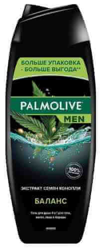 Гель для душа Palmolive Men Баланс 4 в 1 для тела волос лица и бороды с экстрактом семян конопли мужской 500мл арт. 1026524