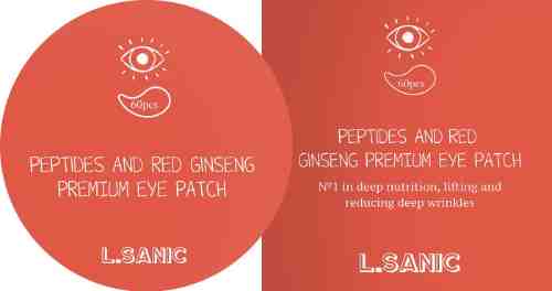 Гидрогелевые патчи для области вокруг глаз L.Sanic с пептидами и экстрактом красного женьшеня 60шт арт. 1111435