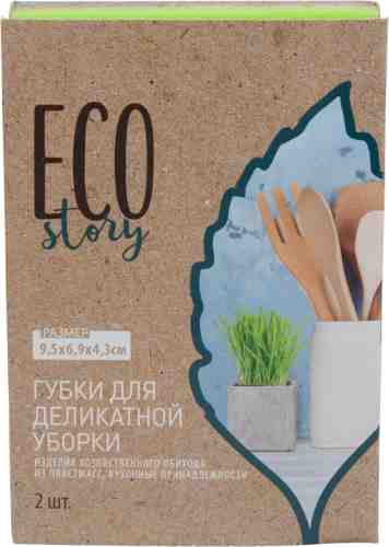 Губка Eco Story для деликатной очистки 2шт арт. 1032216