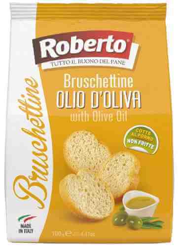 Хлебцы Roberto Брускеттине хрустящие с оливковым маслом 100г арт. 442906