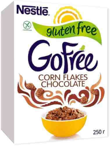 Хлопья Nestle Go Free кукурузные обогащенные витаминами шоколадные без глютена 250г арт. 691824