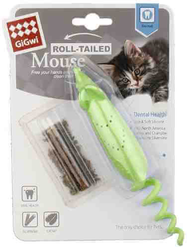 Игрушка для кошек GiGwi Мышка резиновая 16.5см арт. 1190585