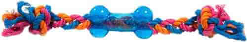 Игрушка для собак GiGwi резиновая косточка на веревке 26*7*2см арт. 460830
