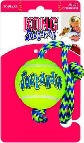 Игрушка для собак Kong Air Теннисный мяч с канатом 6см арт. 1108363