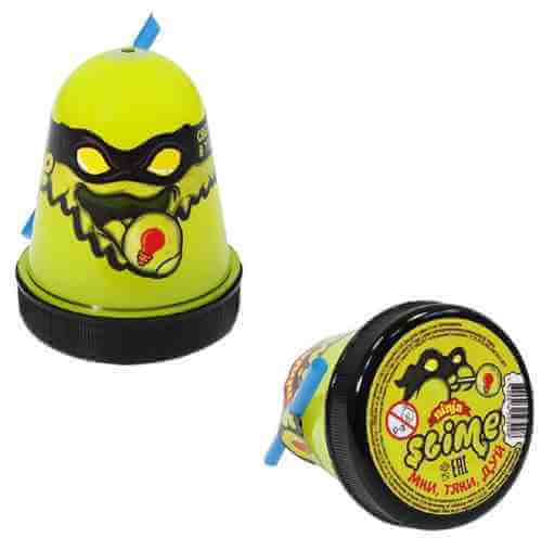 Игрушка Slime Ninja Слайм светящийся в темноте желтый арт. 1035256
