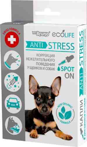 Капли для собак Мr. Bruno Ecolife AntiStress Коррекция поведения 10мл арт. 1068437