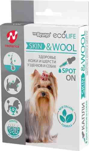 Капли для собак Мr. Bruno Ecolife Skin&Wool Здоровье кожи и шерсти 10мл арт. 1068454