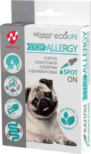 Капли для собак Мr. Bruno Ecolife StopAllergy Снятие симптомов аллергии 10мл арт. 1068458
