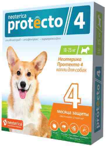 Капли Neoterica Protecto для собак 10-25кг 2шт арт. 1198667