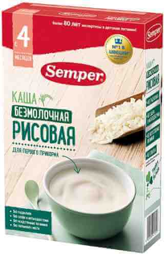 Каша Semper безмолочная рисовая с 4 месяцев 180г арт. 1079060