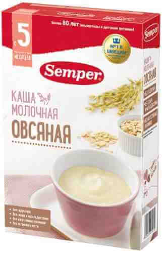 Каша Semper молочная овсяная с 5 месяцев 180г арт. 1078713