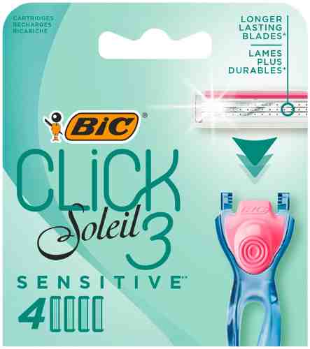 Кассеты для бритья BIC Click 3 Soleil Sensitive 4шт арт. 1103847