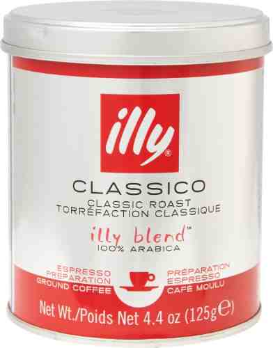 Кофе молотый Illy Classico средняя обжарка 125г арт. 696292