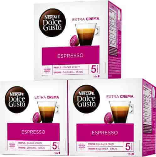 Кофе в капсулах Nescafe Dolce Gusto Espresso 16шт (упаковка 3 шт.) арт. 981418pack