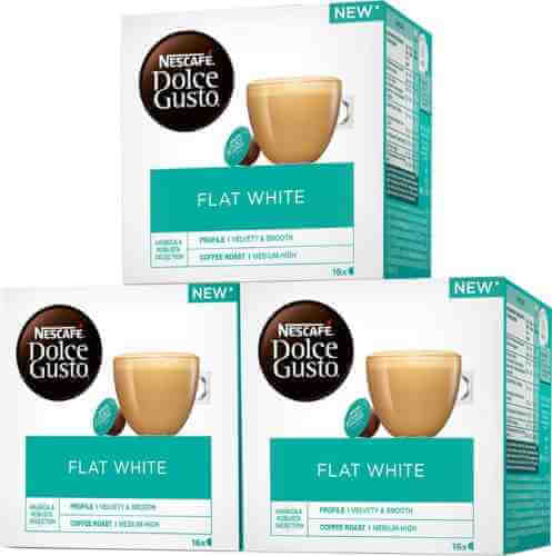 Кофе в капсулах Nescafe Dolce Gusto Flat White 16шт (упаковка 3 шт.) арт. 1036699pack