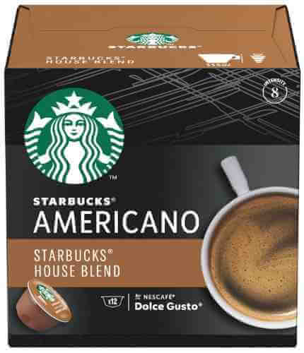 Кофе в капсулах Starbucks House Blend Americano для системы Nescafe Dolce Gusto 12шт арт. 725364