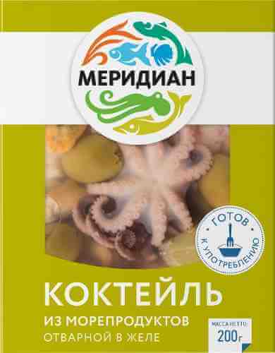 Коктейль из морепродуктов Меридиан в желе с оливками и лимоном 200г арт. 306363