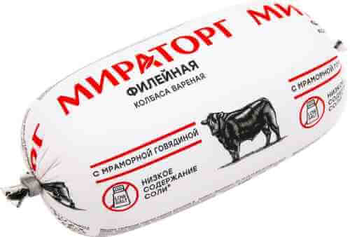 Колбаса Мираторг Филейная вареная с мраморной говядиной 400г арт. 1079258