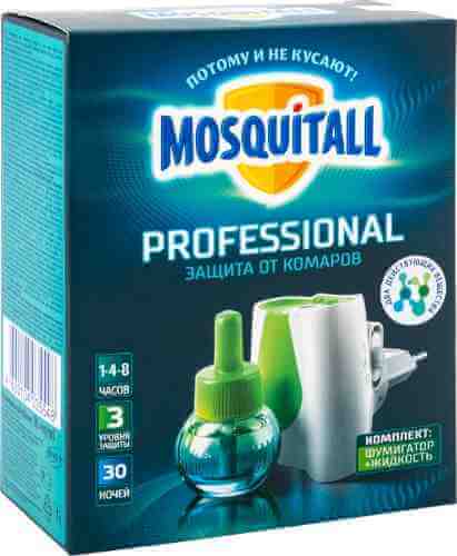 Комплект Mosquitall Профессиональная защита электрофумигатор и жидкость от комаров 30мл арт. 679901