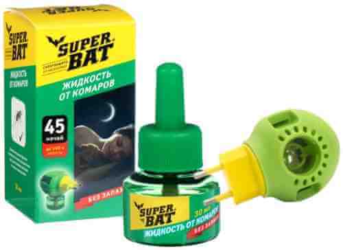 Комплект от комаров SuperBAT Жидкость от комаров 45 ночей 30мл + Фумигатор арт. 1211578