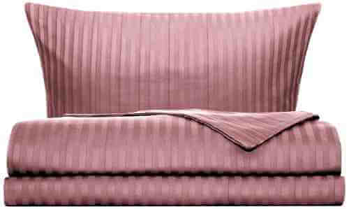 Комплект постельного белья Cottonika Страйп-сатин Розовый Евро 50*70см арт. 1037650