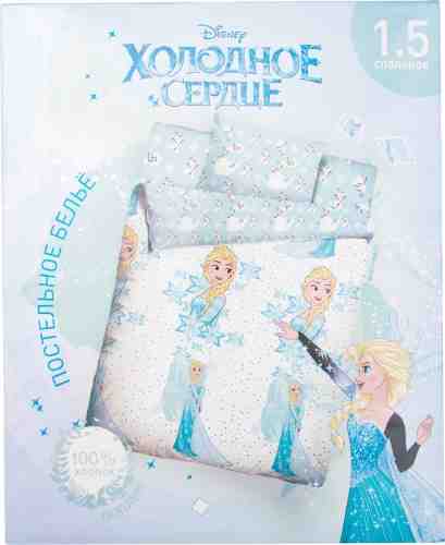 Комплект постельного белья Disney Elsa поплин 1.5 спальный наволочка 50*70см арт. 1027537