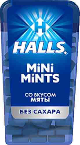 Конфеты Halls Mini Mints со вкусом мяты без сахара 12.5г арт. 513918
