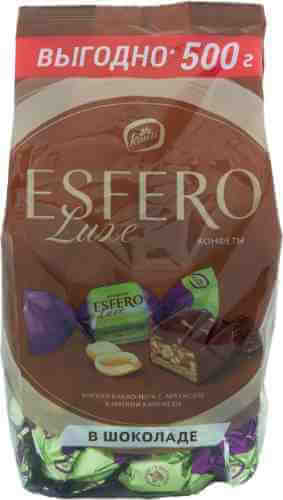 Конфеты Konti Esfero Luxe Мягкая какао-нуга с арахисом 500г арт. 1014494