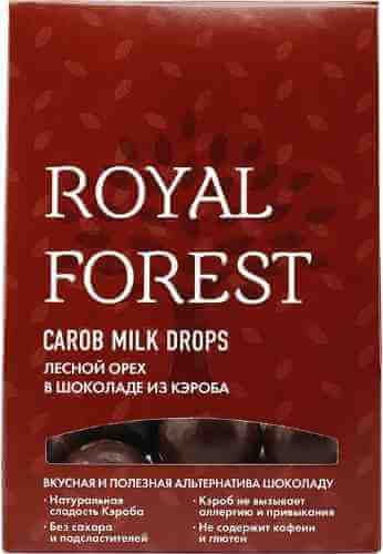 Конфеты Royal Forest Carob Milk Bar Драже с лесным орехом 75г арт. 950437