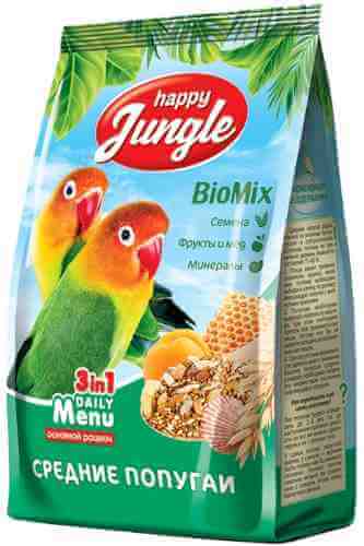 Корм для птиц Happy Jungle для средних попугаев 500г арт. 1196127