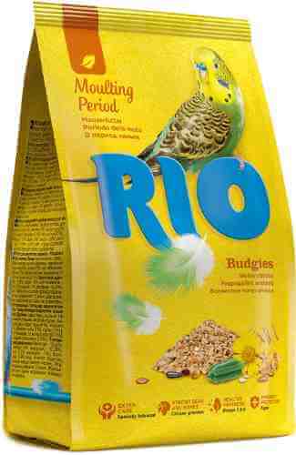 Корм для птиц Rio для волнистых попугайчиков в период линьки 1кг арт. 1118092