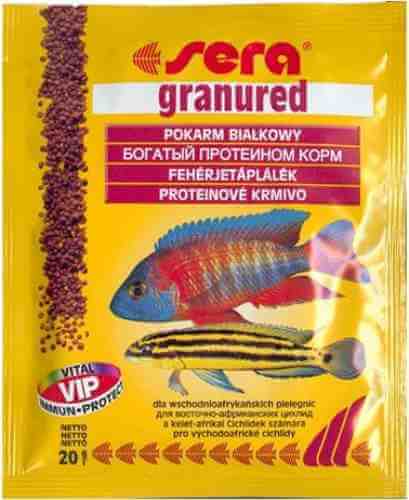Корм для рыб Sera Granured для цихлид плотоядных для улучшения окраски 20г арт. 859298