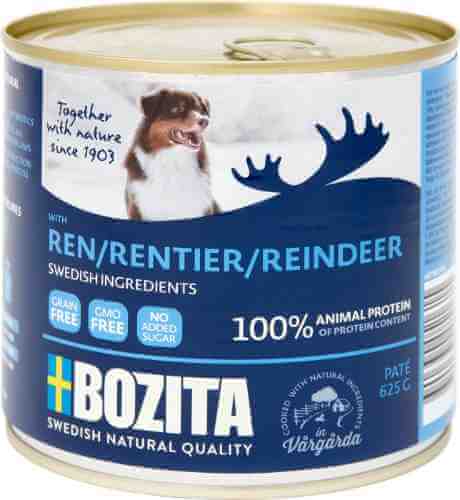 Корм для собак Bozita Reindeer мясной паштет с оленем 625г (упаковка 12 шт.) арт. 871362pack